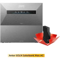 Anker PowernessBalkonkraftwerk Speicher 14 kWh , SOLIX Solarbank Max AC mit 1x BP7000 Erweiterungsakku, Plug & Play All-in-One Stromspeicher