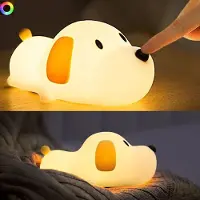 Traumheim LED Nachtlicht Silikon Hund Touch Nachtlampe USB-Aufladung mit Timer,RGB,Schlaflicht Kinderzimmer tragbare Schlafhilfe Stilllicht