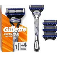 Gillette Fusion5 Sport Razor With 4 Cartridges