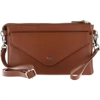 Golden Head Leder Handgelenktasche Umhängetasche Polo RFID Protect Mini-Tasche 8216 Cognac braun