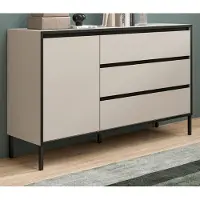 Inn.Furn Sideboard "Torello" in Kaschmir und Schwarz Kommode 136 x 83 cm