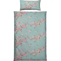 Erwin Müller Seersucker Bettwäsche in jade-rosé | Gr.: 155 x 220 + 80 x 80 cm