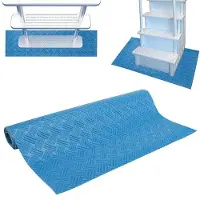 OEM Schwimmbeckenleitermatte - Schwimmbeckenmatte Leiterpad - Sicher Schwimmen - Antirutsch PVC Material - 91 x 23 cm - Blau
