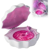 Slyrun Meereswellen Projektor mit Bluetooth Lautsprecher, LED Nachtlicht mit Weißem Rauschen & Fernbedienung, 360° Aurora Projektor für Schlafzimmer, Party & Entspannung, Rosa