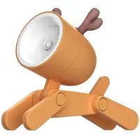 Aibecy Cartoon Nachtlicht Kinderlampe Mini Hirsch LED Schreibtischlampen niedlich DIY tragbar mit verstellbarem Telefonhalter für Kinder Studenten Schlafzimmer Buchstützen Kinderzimmer