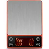 OEM Digitale Koffie- und Espresso-Weegschaal, 3 kg/0,1 g, oplaadbare, draagbare, automatische Tarrageschäft, intelligente Wasserstromregulierung, ideal für Barista oder Küchenweegschaal, orangefarben