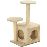 Syfax Katzen-Kratzbaum Sisal 60 cm Beige