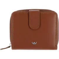 Golden Head Leder Geldbörse Polo RFID Protect Minibörse mit Riegel 1006 Cognac braun