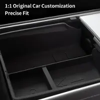 Aibecy Center Console Organizer Tray Auto Aufbewahrungsbox Ersatz für Tesla Modell 3 Y, Schwarz