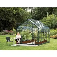 Vitavia Comfort Edition Diana 9900 ESG 3mm, smaragd inkl. Fundamentrahmen, automatischem Fensteröffer und Regenfallrohr-Set