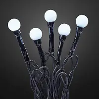 Hellum Kugel Lichterkette mit Timer, batteriebetriebene LED Lichterkette innen