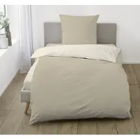 Ibena Bettwäsche BUGATTI Flanell BL 155x220 cm braun Bettbezug