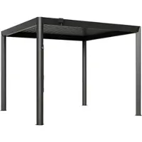 PRIMEYARD 3,5x3m Pergola in anthrazit; mit Lamellendach in anthrazit - (GFPV01119)