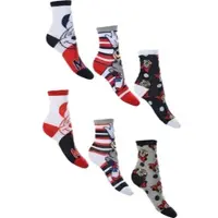 Disney Minnie Mouse 6er-Set: Socken Strümpfe in Mehrfarbig | Gr.: 31-34