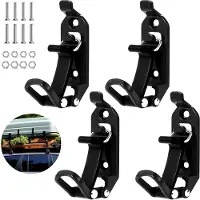 Markenlos 4 Stück Schaufelhalter für Dachträger, Metall-Gummiklemme, Wandmontage-Kit für Offroad-Dachgepäckträger, Boote, Äxte