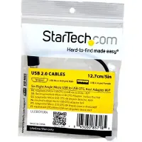 StarTech.com .com Micro USB rechts gewinkelt auf USB OTG Adapter Stecker / Buchse - Schwarz, 0,127 m, Micro-USB B, USB A, USB 2.0, 0,48 Gbit/s, Schwarz