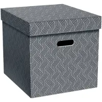 Leitz VONL 61430085 - Archivboxen, Recycel, Würfel, 3 Stück, anthrazit/weiß