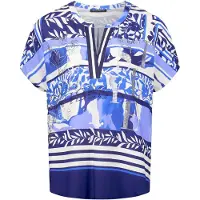 Betty Barclay Longbluse mit Aufdruck in Blau/Weiß | Gr.: 38