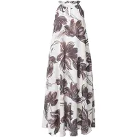 More & more CO-Voile Neckholder Dress brushstroke flo 34