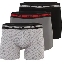 HUGO Dreierpack eng anliegende Boxershorts mit Logos am Bund Grösse L