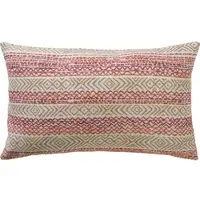 Erwin Müller Jacquard, Baumwollmischung, Gewebt Kissenbezug in rot-taupe | Gr.: 30 x 50 cm