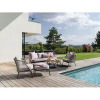 Stern Odea Gartenlounge-Set 5-teilig Cream/Schwarz