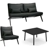 Stern /Emu Jackie Darwin Gartenlounge-Set 4-teilig schwarz