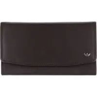 Golden Head Leder Geldbörse Polo RFID Protect Damenbörse 2823 Dunkelbraun