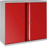 Phoenix SCL0891GRK - Stahlschrank - Schlüsselschloss - Grau / Rot - 91,5 x 37,0 x 83,0 cm
