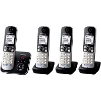 Panasonic KX-TG6824GB, DECT-Telefon, 120 Eintragungen, Anrufer-Identifikation, Schwarz, Silber