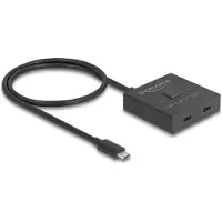 DeLOCK USB 10 Gbps USB Type-C Switch 2 auf 1 bidirektional 8K, USB 3.2 Gen 2 (3.1 Gen 2) Type-C, USB 3.2 Gen 2 (3.1 Gen 2) Type-C, 10000 Mbit/s, 144 Hz, 3840 x 2160, 7680 x 4320, 1620p, 4320p