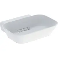 Geberit Aufsatzwaschtisch One 50x42,5cm, Schale, o HL + Ü, w ma/Bl hgl