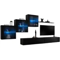 Meublorama AM-SWITCH 20-ZZ SW 20*6C/91KG, 1 Regale, 5 Tür(en), Schwarz, Mitteldichte Faserplatte (MDF), 6 Schublade(n), 400 mm