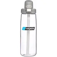 Nalgene Wasserflasche Straw Bottle Clear / Gray Cap 650 ml