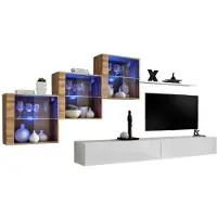 Meublorama AM-SWITCH 20-WTW SW 20*6C/91KG, 1 Regale, 5 Tür(en), Weiß, Mitteldichte Faserplatte (MDF), 6 Schublade(n), 400 mm