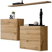 Meublorama AM-SWITCH SB1-WT SW SB1-*3C/34KG, 1 Regale, 2 Tür(en), Braun, Mitteldichte Faserplatte (MDF), 300 mm, 1300 mm