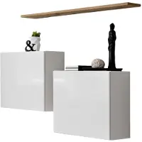 Meublorama AM-SWITCH SB1-WWT SW SB1*3C/34KG, 1 Regale, 2 Tür(en), Weiß, Mitteldichte Faserplatte (MDF), 300 mm, 1300 mm