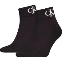 Calvin Klein Sneaker-Socken - 2er-Pack - Schwarz m. Logo - - 43/46 - Socken