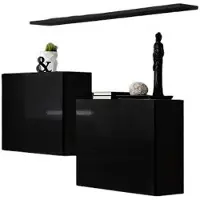 Meublorama AM-SWITCH SB1-ZZ SW SB1*3C/34KG, 1 Regale, 2 Tür(en), Schwarz, Mitteldichte Faserplatte (MDF), 300 mm, 1300 mm
