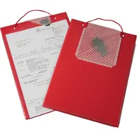 Eichner Auftragstasche Edge, für DIN A4 Dokumente, Schlüsselfach, B 230 x T 5 x H 330 mm, 10 Stück, rot