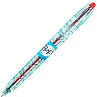 Pilot Begreen Begreen B2P Recycled Retractable Gel Rollerball 0.7 mm Tip (Box of 10) - Red
