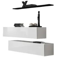 Meublorama AM-SWITCH SB2-WWS SW SB2*3C/46KG, 1 Regale, 2 Tür(en), Weiß, Mitteldichte Faserplatte (MDF), 300 mm, 1300 mm