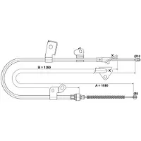 Ate Seilzug, Feststellbremse [Hersteller-Nr. 24.3727-1921.2] für Toyota