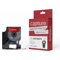 Capture 12mm x 7m Black on Red Tape
