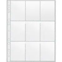 Veloflex 5349000 - Sammelhülle mit 9 Taschen, DIN A4, Kartentasche, Ausweishülle, glasklar, 100 Stü