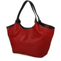Giulia Tote Bag Weinrot Schwarz