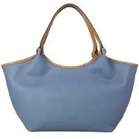 Giulia Tote Bag Himmelblau Braun