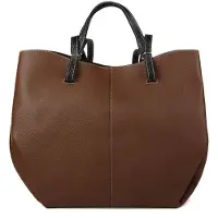 Giulia Tote Bag Walnussbraun Schwarz