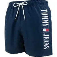 Tommy Hilfiger Herren Sea Boxer Bademode Pool mit elastischem Bund und externem Kordelzug Artikel UM0UM02954 MEDIUM DRAWSTRING, S, Poliestere 100%