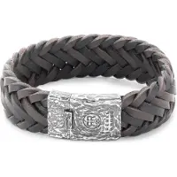 Rebel & Rose Armband The Braided Leather in braun | Gr.: onesize